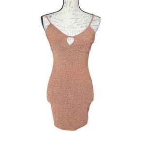 Wild Fable Women's Size XS Shimmery Copper Mini Tank Dress